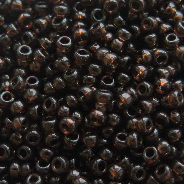 Transparent - Dark Brown 11/0 Japanese Seed Beads (6in tube)